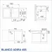 КУХНЕНСКА МИВКА BLANCO ADIRA 6 S - ЦВЯТ СКАЛИСТО СИВ - 527603