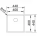КУХНЕНСКА МИВКА BLANCO CLARON 400-U - 521573 КУХНЕНСКА МИВКА BLANCO CLARON 400-U - 521573