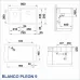 КУХНЕНСКА МИВКА BLANCO PLEON 9 - ЦВЯТ СКАЛИСТО СИВ - 523058