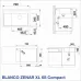 КУХНЕНСКА МИВКА BLANCO ZENAR XL 6 S COMPACT С ДЯСНО КОРИТО - ЦВЯТ ТРЮФЕЛ - 523782